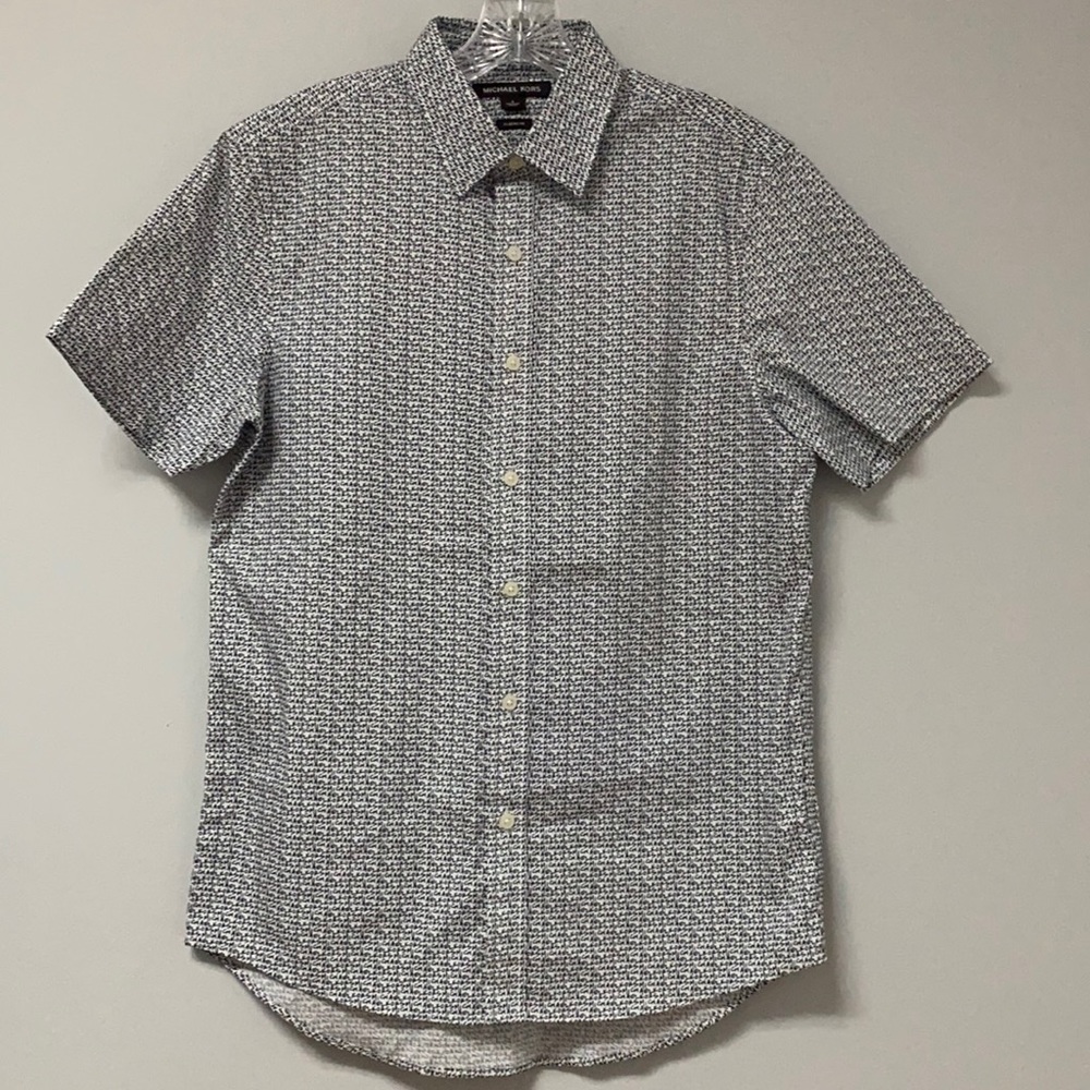 Michael Kors Signature Print Classic Fit Shirt Size S